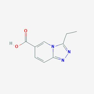 molecular formula C9H9N3O2 B1437118 3-Ethyl-[1,2,4]triazolo[4,3-a]pyridine-6-carboxylic acid CAS No. 1031937-63-9