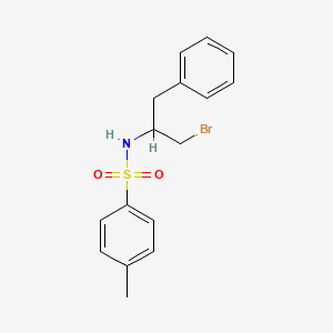 molecular formula C16H18BrNO2S B14371209 N-(1-Bromo-3-phenylpropan-2-yl)-4-methylbenzene-1-sulfonamide CAS No. 90786-30-4