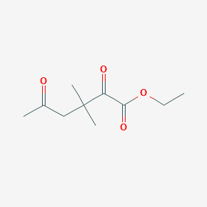 molecular formula C10H16O4 B14371219 Ethyl 3,3-dimethyl-2,5-dioxohexanoate CAS No. 90054-69-6