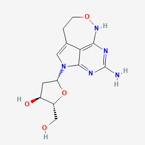 B1437122 2-(2-Deoxy-b-D-ribofuranosyl)-2,3,8,9-tetrahydro-7-oxa-2,3,5,6-tetraazabenz[cd]azulen-4-amine CAS No. 477205-38-2