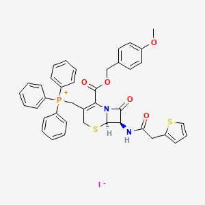 B1437123 [[(6R,7r)-2-[[(4-methoxyphenyl)methoxy]carbonyl]-8-oxo-7-[(2-thienylacetyl)amino]-5-thia-1-azabicyclo[4.2.0]oct-2-en-3-yl]methyl]triphenyl-phosphonium iodide CAS No. 828919-19-3