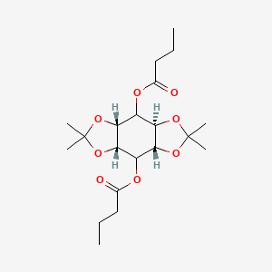 molecular formula C20H32O8 B1437129 (3AR,4S,4aS,7aS,8S,8aS)-2,2,6,6-tetramethylhexahydrobenzo[1,2-d:4,5-d']bis([1,3]dioxole)-4,8-diyl dibutyrate CAS No. 1620222-02-7
