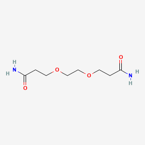 molecular formula C8H16N2O4 B14371323 Propanamide, 3,3'-[1,2-ethanediylbis(oxy)]bis- CAS No. 93930-31-5