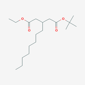 molecular formula C19H36O4 B14371335 tert-Butyl ethyl 3-octylpentanedioate CAS No. 90016-13-0
