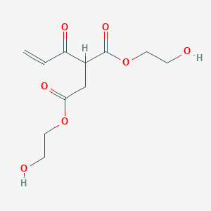 molecular formula C11H16O7 B14371392 Bis(2-hydroxyethyl) 2-acryloylbutanedioate CAS No. 91810-65-0
