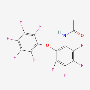 molecular formula C14H4F9NO2 B14371396 N-[2,3,4,5-Tetrafluoro-6-(pentafluorophenoxy)phenyl]acetamide CAS No. 90251-13-1