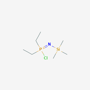 molecular formula C7H19ClNPSi B14371409 P,P-Diethyl-N-(trimethylsilyl)phosphinimidic chloride CAS No. 90413-88-0