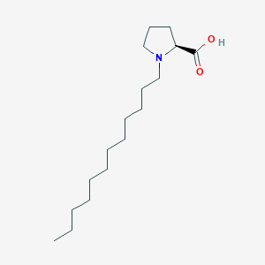 molecular formula C17H33NO2 B14371421 L-Proline, 1-dodecyl- CAS No. 90013-29-9