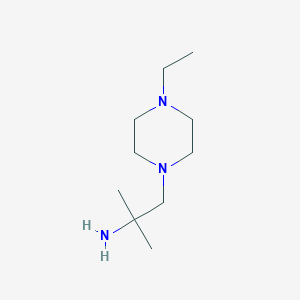 molecular formula C10H23N3 B1437143 1-(4-Ethylpiperazin-1-yl)-2-methylpropan-2-amine CAS No. 1082411-69-5