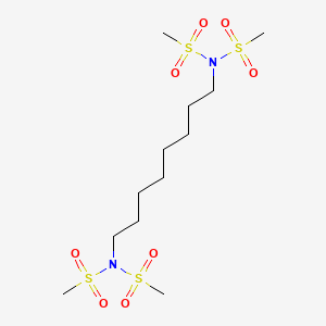 molecular formula C12H28N2O8S4 B14371445 N,N'-(Octane-1,8-diyl)bis[N-(methanesulfonyl)methanesulfonamide] CAS No. 89913-09-7