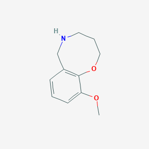 molecular formula C11H15NO2 B1437145 10-methoxy-3,4,5,6-tetrahydro-2H-1,5-benzoxazocine CAS No. 938459-13-3