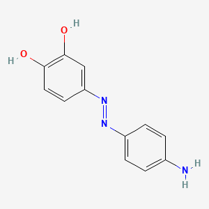 molecular formula C12H11N3O2 B14371450 4-[2-(4-Aminophenyl)hydrazinyl]cyclohexa-3,5-diene-1,2-dione CAS No. 90906-60-8