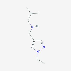 molecular formula C10H19N3 B1437146 N-[(1-Ethyl-1H-pyrazol-4-YL)methyl]-N-isobutylamine CAS No. 1174306-05-8