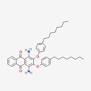 molecular formula C42H50N2O4 B14371463 1,4-Diamino-2,3-bis(4-octylphenoxy)anthracene-9,10-dione CAS No. 89868-52-0
