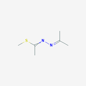 molecular formula C6H12N2S B14371498 Methyl N-(propan-2-ylidene)ethanehydrazonothioate CAS No. 90057-68-4
