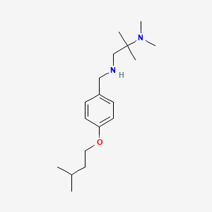 molecular formula C18H32N2O B1437150 Dimethyl[2-methyl-1-({[4-(3-methylbutoxy)phenyl]methyl}amino)propan-2-yl]amine CAS No. 1036446-89-5