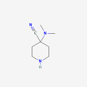 molecular formula C8H15N3 B1437151 4-(二甲基氨基)哌啶-4-碳腈 CAS No. 1082240-13-8