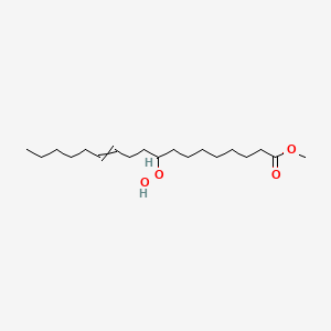molecular formula C19H36O4 B14371511 Methyl 9-hydroperoxyoctadec-12-enoate CAS No. 92233-80-2