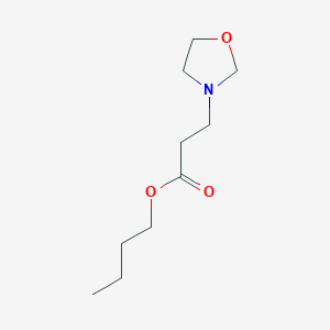 molecular formula C10H19NO3 B14371539 Butyl 3-(1,3-oxazolidin-3-yl)propanoate CAS No. 92001-93-9