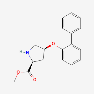 B1437154 Methyl (2S,4S)-4-([1,1'-biphenyl]-2-yloxy)-2-pyrrolidinecarboxylate CAS No. 1217854-44-8