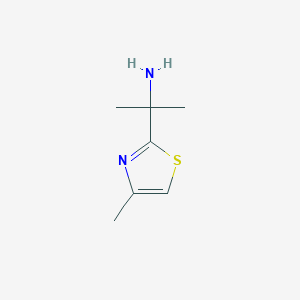 molecular formula C7H12N2S B1437155 2-(4-甲基-1,3-噻唑-2-基)丙-2-胺 CAS No. 859466-62-9