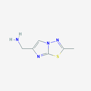 molecular formula C6H8N4S B1437157 (2-Methylimidazo[2,1-b][1,3,4]thiadiazol-6-yl)methanamine CAS No. 933734-68-0