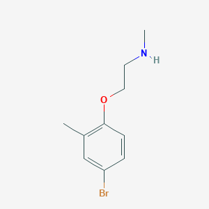 molecular formula C10H14BrNO B1437158 2-(4-Bromo-2-methylphenoxy)-N-methylethanamine CAS No. 915920-76-2