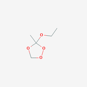 molecular formula C5H10O4 B14371601 3-Ethoxy-3-methyl-1,2,4-trioxolane CAS No. 90150-49-5