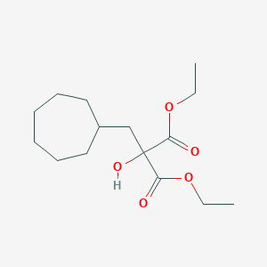 molecular formula C15H26O5 B14371641 Diethyl (cycloheptylmethyl)(hydroxy)propanedioate CAS No. 90107-13-4