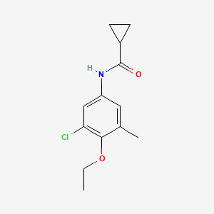 molecular formula C13H16ClNO2 B14371654 N-(3-Chloro-4-ethoxy-5-methylphenyl)cyclopropanecarboxamide CAS No. 90257-55-9