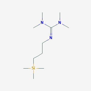 molecular formula C11H27N3Si B14371665 N,N,N',N'-Tetramethyl-N''-[3-(trimethylsilyl)propyl]guanidine CAS No. 91461-17-5