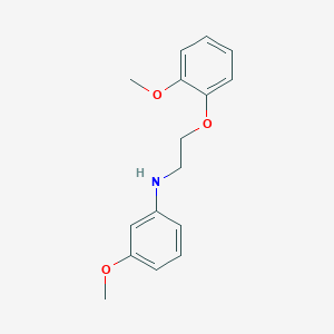 molecular formula C16H19NO3 B1437167 3-Methoxy-N-[2-(2-methoxyphenoxy)ethyl]aniline CAS No. 1040690-71-8
