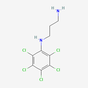 molecular formula C9H9Cl5N2 B1437172 N-(3-Aminopropyl)-N-(pentachlorophenyl)amine CAS No. 13047-77-3