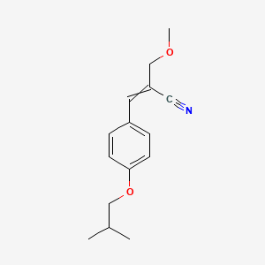 molecular formula C15H19NO2 B14371723 2-(Methoxymethyl)-3-[4-(2-methylpropoxy)phenyl]prop-2-enenitrile CAS No. 90167-06-9