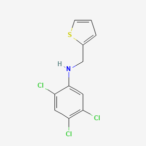 molecular formula C11H8Cl3NS B1437175 2,4,5-Trichloro-N-(2-thienylmethyl)aniline CAS No. 1036574-05-6