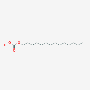molecular formula C15H29O4- B14371761 Oxo(tetradecyloxy)methaneperoxolate CAS No. 92228-91-6