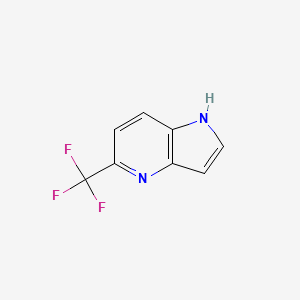 molecular formula C8H5F3N2 B1437181 5-(trifluoromethyl)-1H-pyrrolo[3,2-b]pyridine CAS No. 1190315-94-6