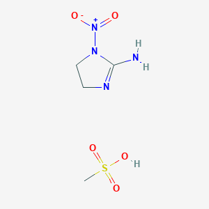 molecular formula C4H10N4O5S B14371839 methanesulfonic acid;1-nitro-4,5-dihydroimidazol-2-amine CAS No. 90980-03-3