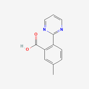 molecular formula C12H10N2O2 B1437185 5-Methyl-2-(pyrimidin-2-yl)benzoicacid CAS No. 1088994-22-2