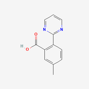 molecular formula C12H10N2O2 B1437185 5-Methyl-2-(pyrimidin-2-yl)benzoic acid CAS No. 1088994-22-2