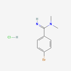 molecular formula C9H12BrClN2 B1437188 4-bromo-N,N-dimethylbenzene-1-carboximidamide hydrochloride CAS No. 292165-42-5