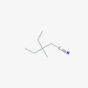 molecular formula C8H15N B14371905 3-Ethyl-3-methylpentanenitrile CAS No. 90203-95-5