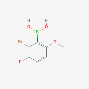 molecular formula C7H7BBrFO3 B1437192 2-Bromo-3-fluoro-6-methoxyphenylboronic acid CAS No. 1315339-47-9