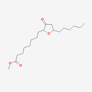 molecular formula C19H34O4 B14371930 Methyl 8-(5-hexyl-3-oxooxolan-2-YL)octanoate CAS No. 90735-21-0