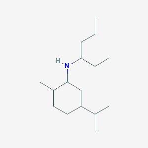 molecular formula C16H33N B14371936 N-(Hexan-3-yl)-2-methyl-5-(propan-2-yl)cyclohexan-1-amine CAS No. 89971-09-5