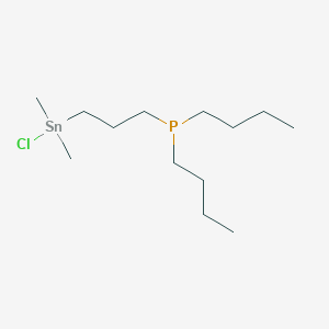 molecular formula C13H30ClPSn B14371966 Dibutyl{3-[chloro(dimethyl)stannyl]propyl}phosphane CAS No. 90127-42-7