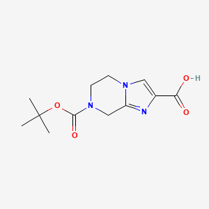 B1437198 7-(Tert-butoxycarbonyl)-5,6,7,8-tetrahydroimidazo[1,2-a]pyrazine-2-carboxylic acid CAS No. 885281-30-1