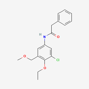 molecular formula C18H20ClNO3 B14372038 N-[3-Chloro-4-ethoxy-5-(methoxymethyl)phenyl]-2-phenylacetamide CAS No. 90257-37-7