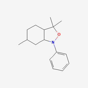 molecular formula C16H23NO B14372057 3,3,6-Trimethyl-1-phenyloctahydro-2,1-benzoxazole CAS No. 94430-42-9