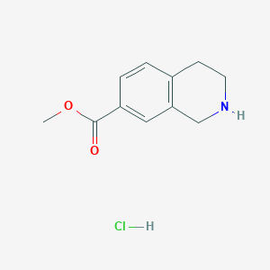 molecular formula C11H14ClNO2 B1437206 Methyl 1,2,3,4-tetrahydroisoquinoline-7-carboxylate hydrochloride CAS No. 220247-69-8